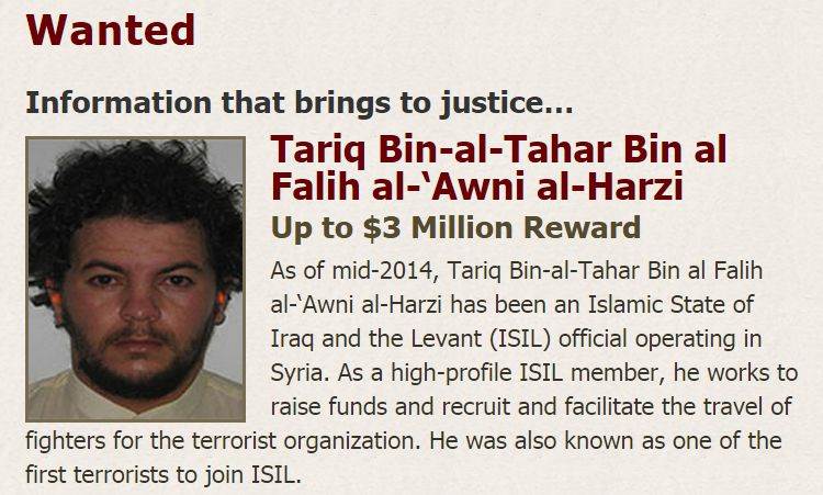 Tariq bin Tahar al-Harzi Pemimpin Senior ISIS
