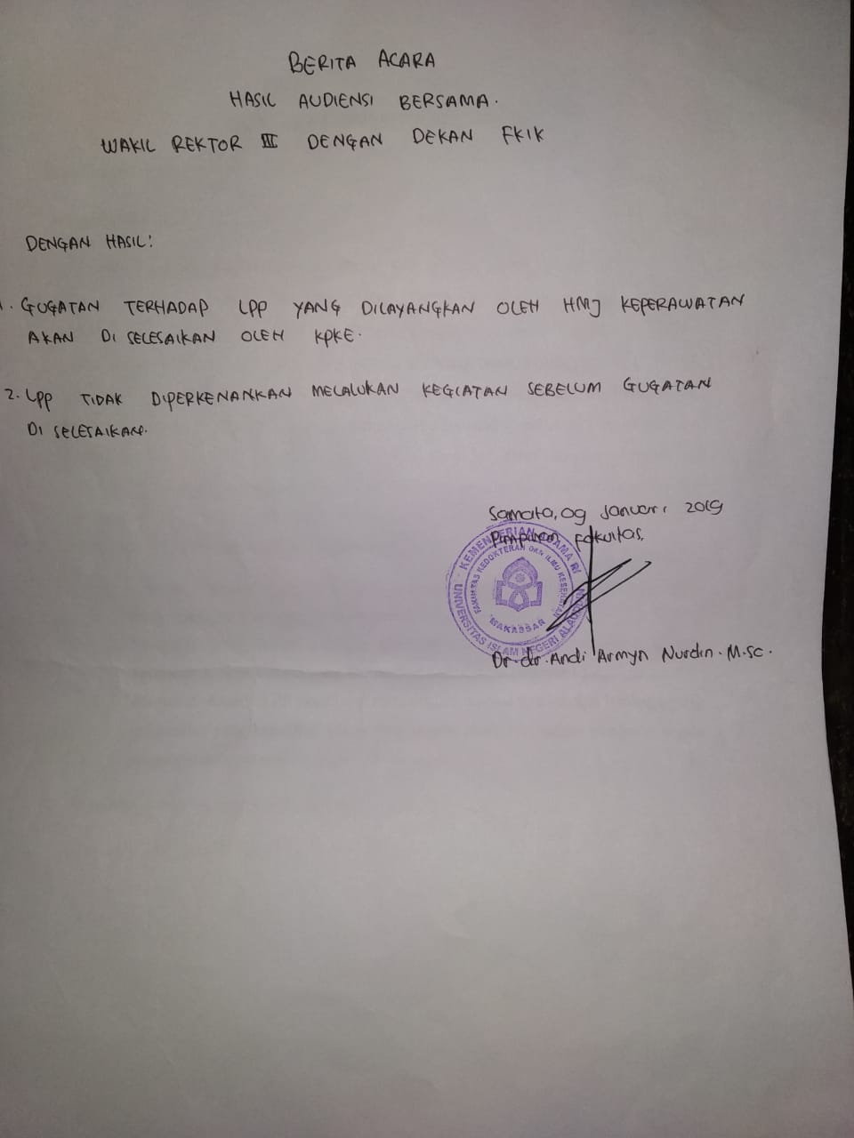 Pelantikan DEMA Melanggar Aturan Kampus