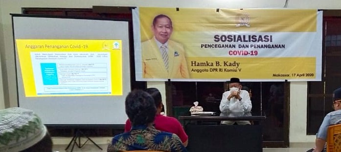 Hamka B Kady Sosialisasikan Pencegahan Penyebaran Covid 19, Program Infrastruktur Berbasis Masyarakat akan Tetap Jalan