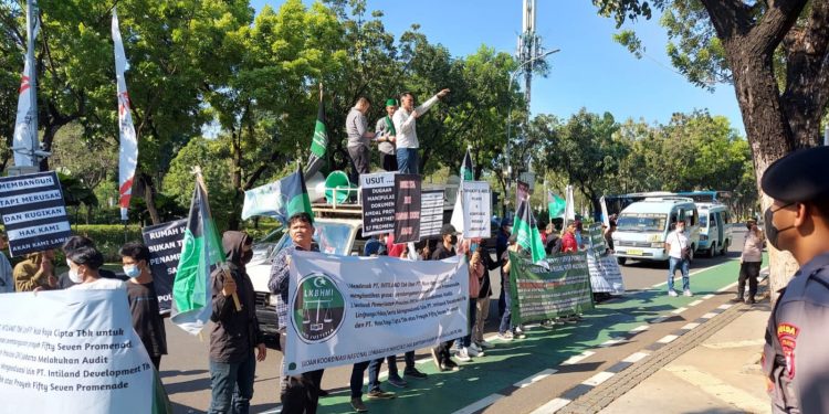 Kembali Aksi Demontrasi LKBHMI PB HMI Mendesak Pemprov DKI Jakarta Menghentikan Pembangunan Proyek Fifty Seven Promenade