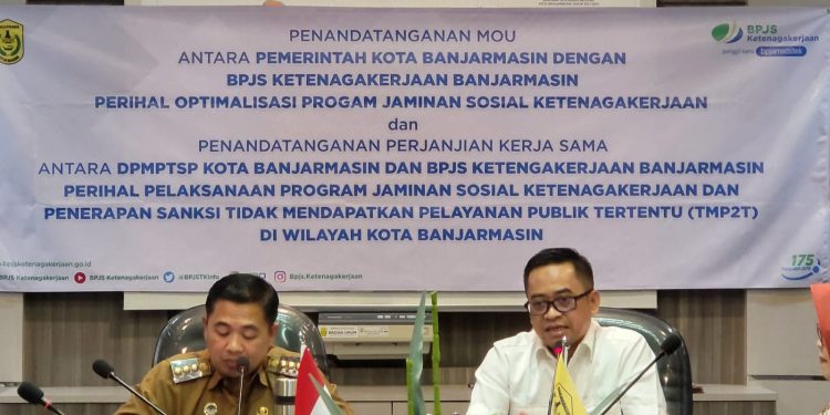 Peringati Harpelnas, BPJS Ketenagakerjaan Jalin Kerjasama Dengan Pemerintah Kota Banjarmasin