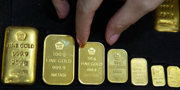 Harga Emas Turun, Dibanderol Rp3,122 Juta per Gram