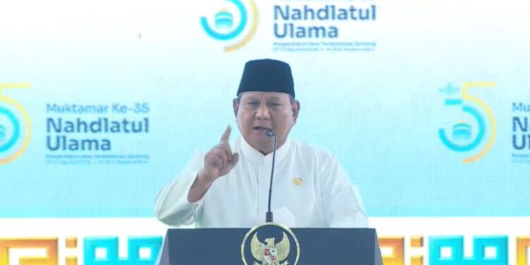 Prabowo Buka Muktamar NU ke-36: “NU Harus Jadi Benteng Moral dan Sosial Bangsa”